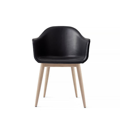 Harbour Chair, Natural Oak Base, Black Dakar Leather