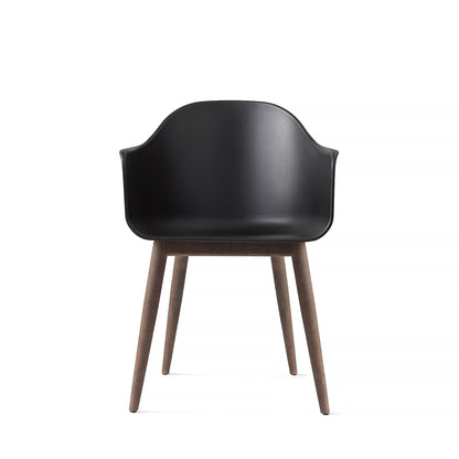 Harbour Chair, Dark Stained Oak Base, Black Shell