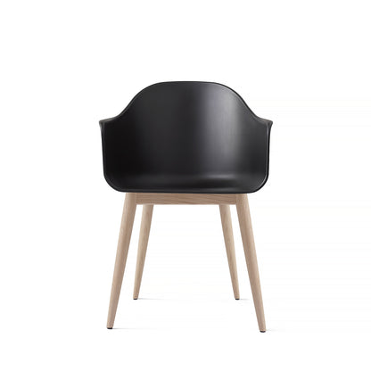 Harbour Chair, Natural Oak Base, Black Shell