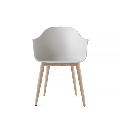 Light Grey Shell Harbour Chair with Wood Base by Audo Copenhagen – Really Well Made