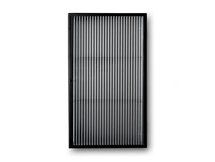 Haze Wall Cabinet - Black / Reeded Glass