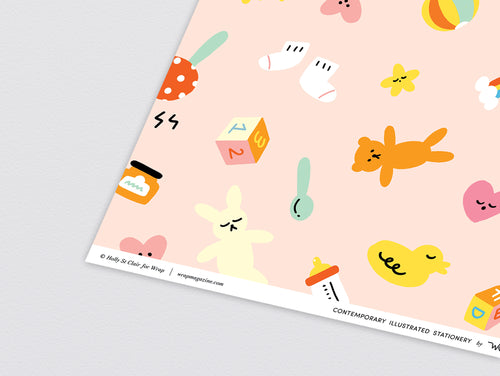 Hey Baby Wrapping Paper by Wrap · Really Well Made