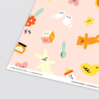 Hey Baby Wrapping Paper by Wrap