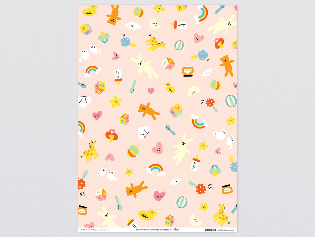 Hey Baby Wrapping Paper by Wrap · Really Well Made