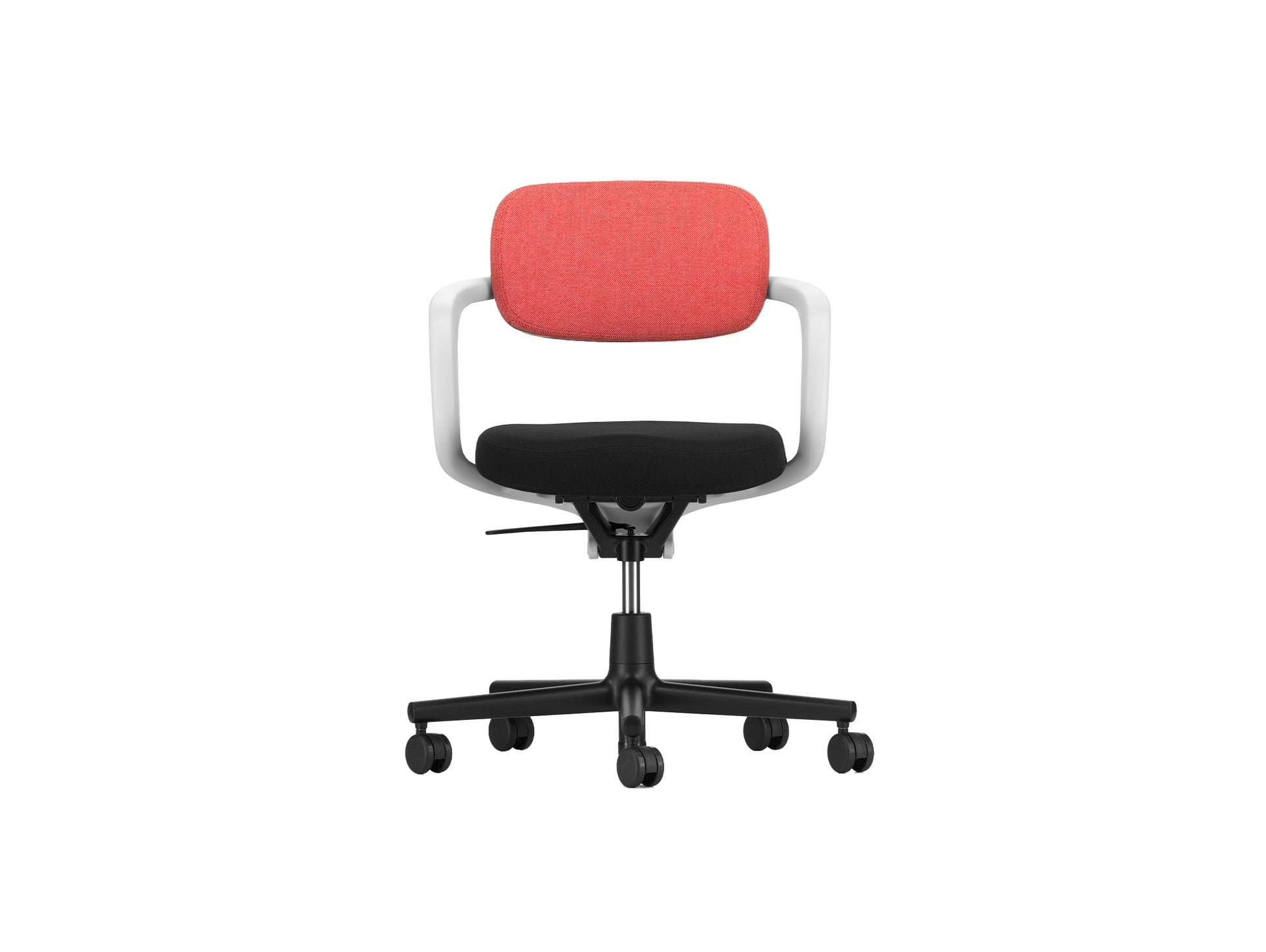 Allstar Office Chair by Vitra - Hopsak 66 Nero Seat / Hopsak 68 Pink Poppy Red Backrest (F60)