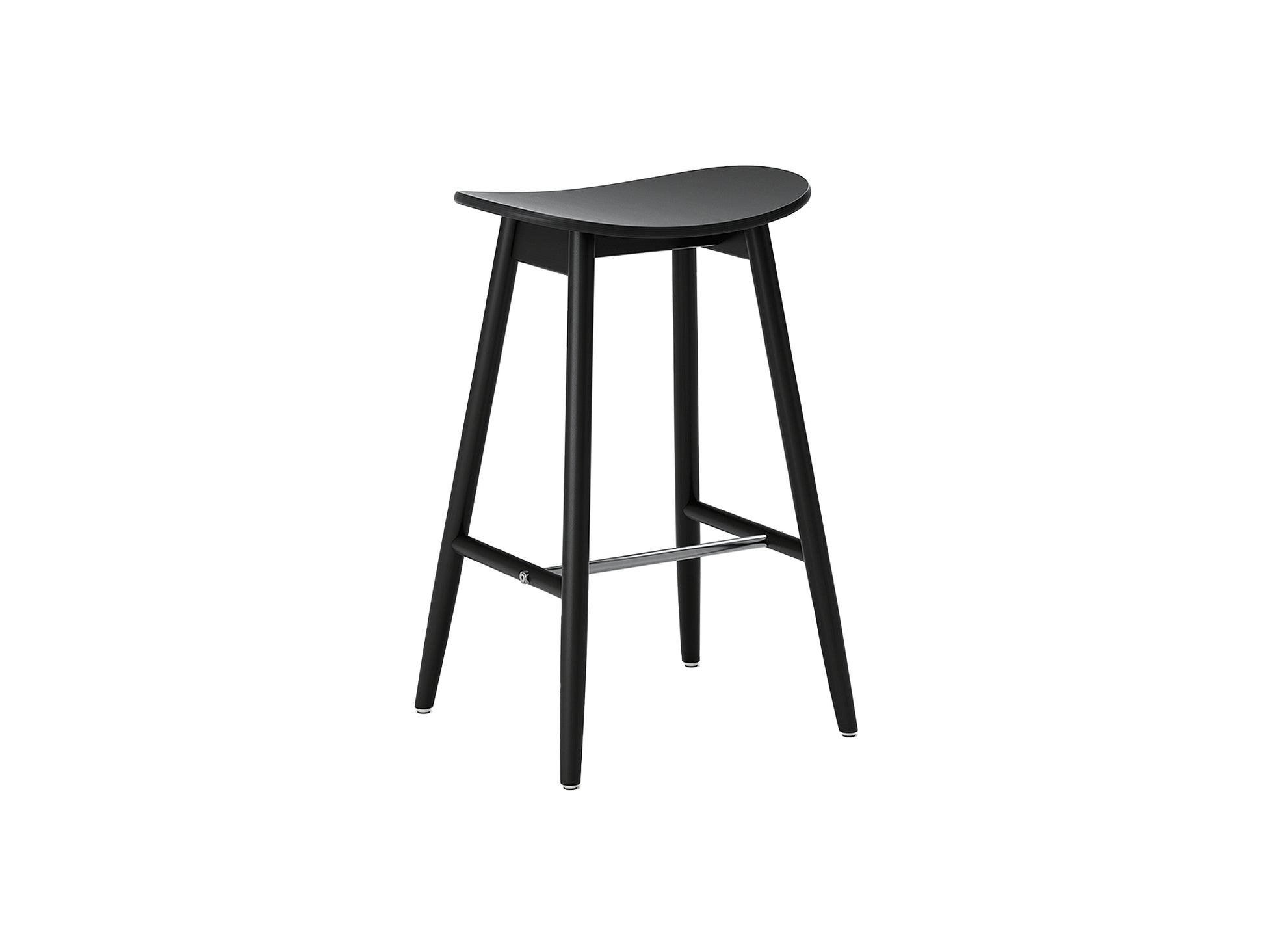 Icha Bar Stool by Massproductions - H650 / Black Stained Beech