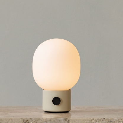 Alabaster White JWDA Portable Table Lamp by Menu