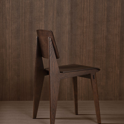 Jean Prouvé Chaise Tout Bois by Vitra - Dark Stained Oak