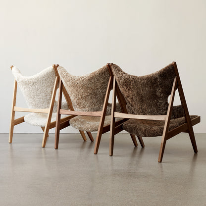 編み椅子 - シープスキン