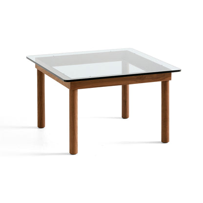 Kofi Table / 60 x 60 cm / Walnut Base / Clear Glass Tabletop / HAY