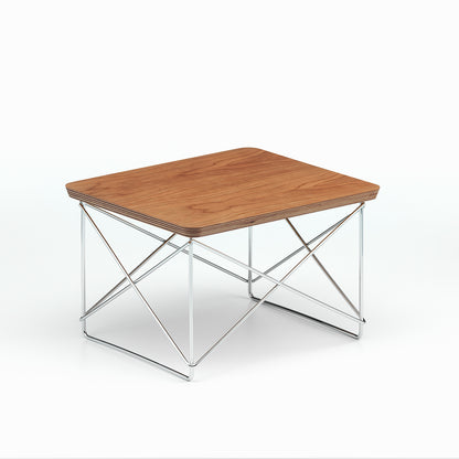 Vitra Eames Occasional Table LTR, Chrome Base, Cherry Plywood Top