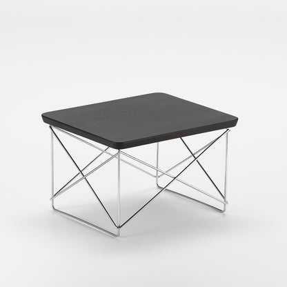 Vitra Eames Occasional Table LTR, Chrome Base, Smoked Oak Top