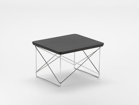 Vitra Eames Occasional Table LTR, Chrome Base, Smoked Oak Top
