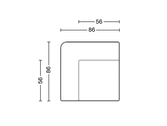 Eave Modular Sofa 86 - Group 4 : Corner Module / Left Corner