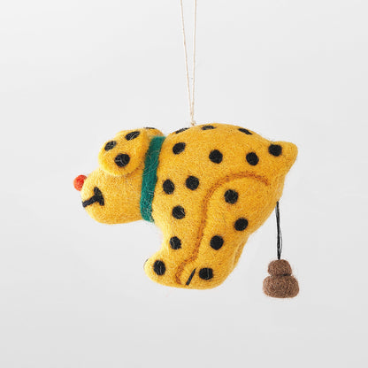 Len Dog Felted Hanging Decorations by Wrap Stationery