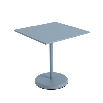 Linear Steel Café Table - Square, Pale Blue