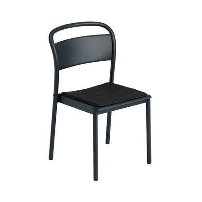 Linear Side Chair in Black with Black Seat Pad by Muuto