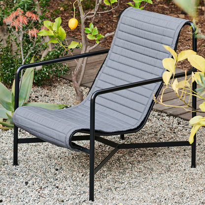 Palissade Lounge Chair, High, Anthracite with Quilted Cushion