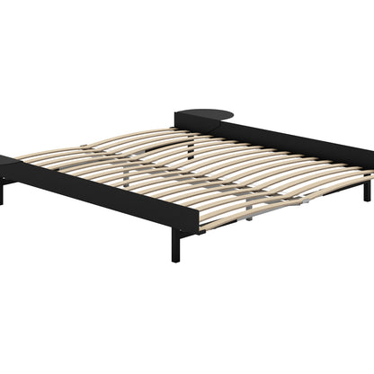 Moebe Expandable Bed - 90 to 180 cm / Black / 160 cm Slats