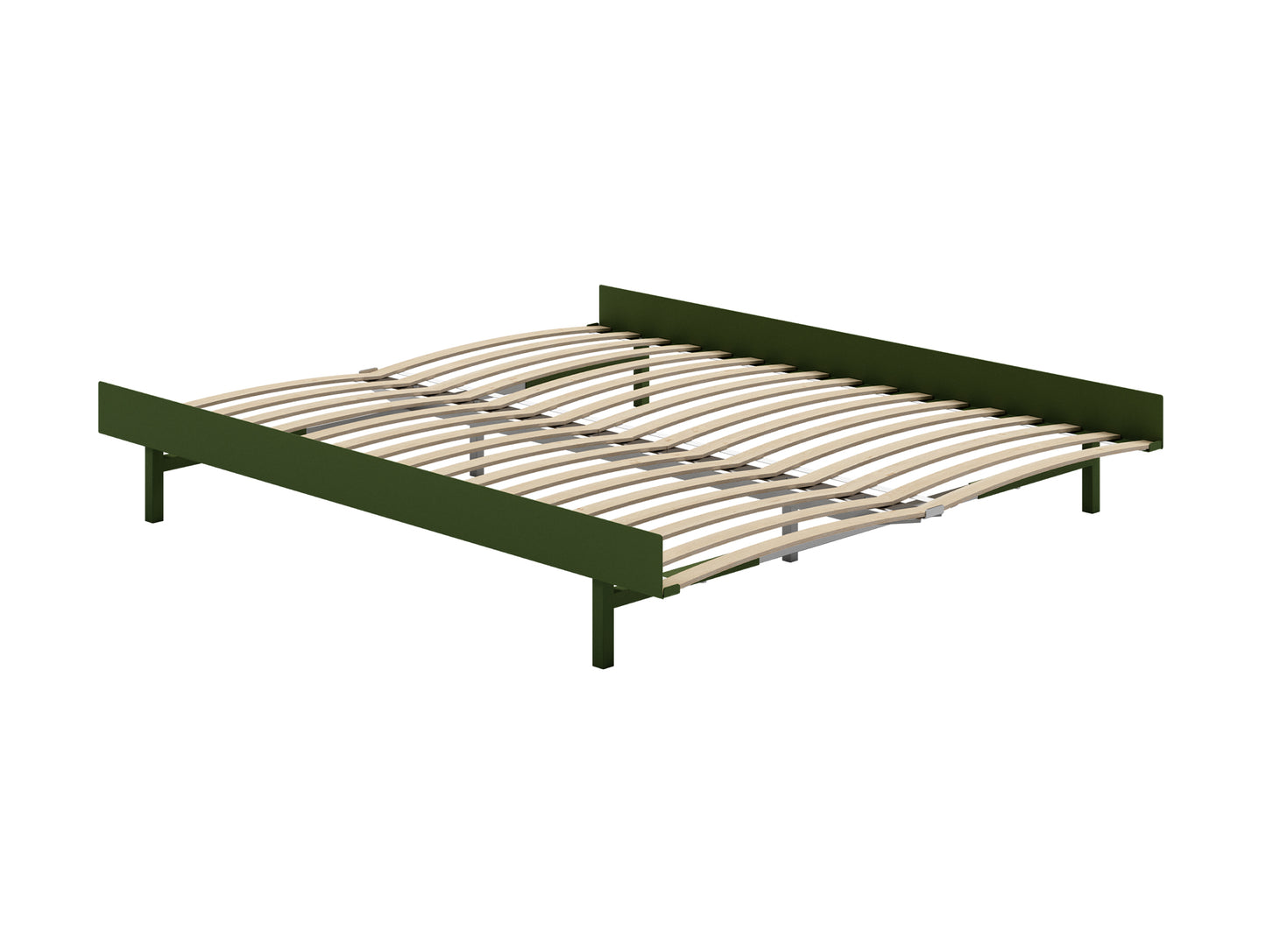 Moebe Expandable Bed - 90 to 180 cm / Pine Green / 160 cm Slats