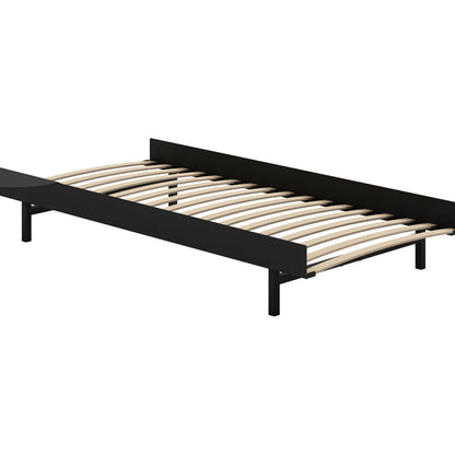 Bed 90 cm by Moebe - Black / 1 side table