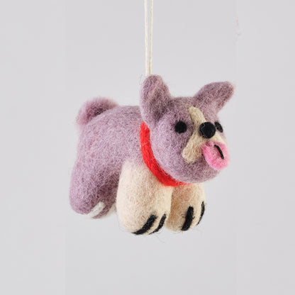 Margot Dog Felted Hanging Decorations by Wrap Stationery