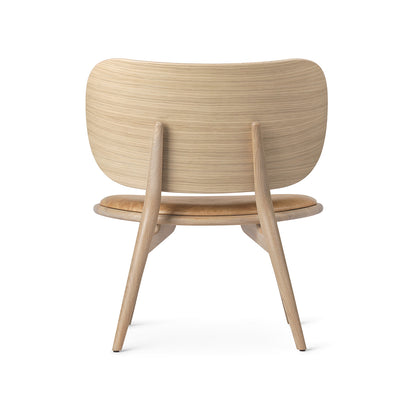 The Lounge Chair by Mater - Matt Lacquered Oak Base / Natural Tanned Leather Seat