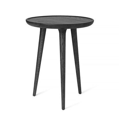 Accent Side Table by Mater - Medium (Diameter: 45 cm / Height: 55 cm) / Black Stained Lacquered Oak