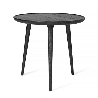 Accent Side Table by Mater - Large (Diameter: 60 cm / Height: 55 cm) / Black Stained Lacquered Oak