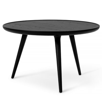 Accent Side Table by Mater - X-Large (Diameter: 70 cm / Height: 42 cm) / Black Stained Lacquered Oak