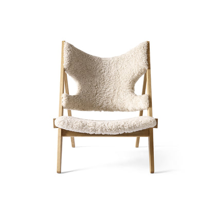 Natural Oak and White Knitting Chair - Sheepskin by Menu