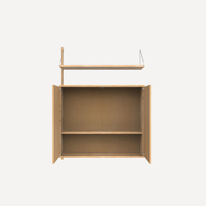 Shelf Library H1148 Cabinet Section Medium Add-on in Natural Oiled Oak by Frama