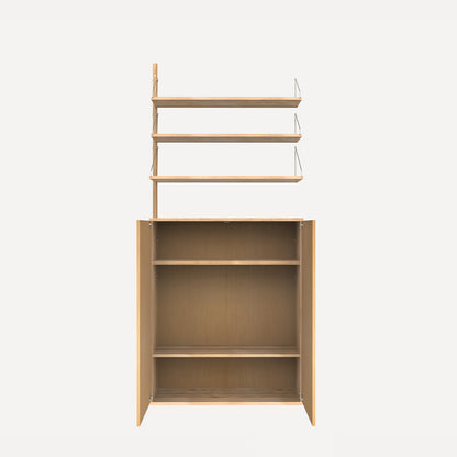 Shelf Library H1852 Cabinet Section Large Add-on in Natural Oiled Oak by Frama