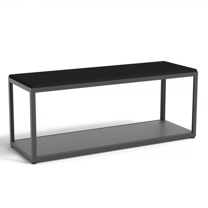 New Order Bench - Combination 100 - Charcoal Frame, Black Sierra Upholstery
