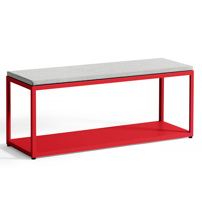 New Order Bench - Combination 100 - Red Frame, Remix 123 Upholstery