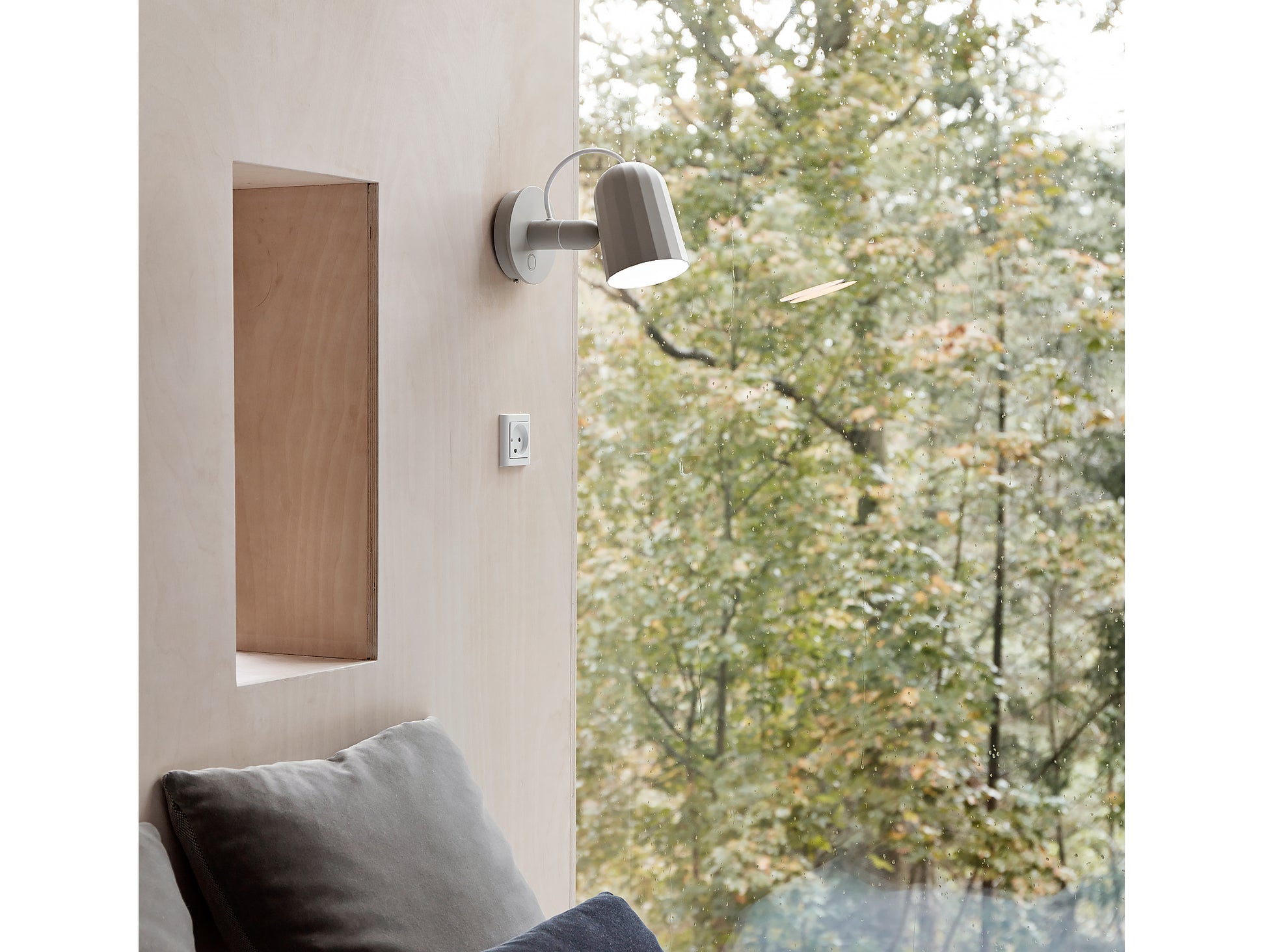 Noc Wall Light - Button switch, Off White by HAY