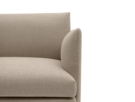 Muuto Outline 2 Seater Sofa - Polished Aluminium Base / Ecriture 240