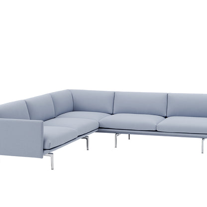 Outline Corner Sofa by Muuto - Aluminium Base / Vidar 723