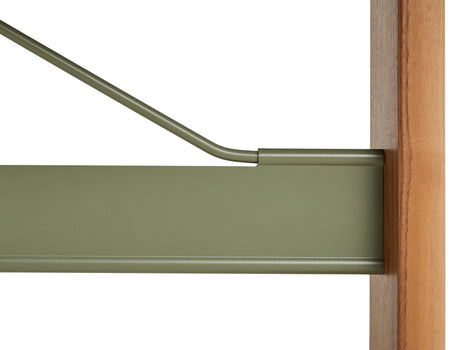 Passerelle High Table by HAY - Walnut Frame / Thyme Green Crossbar