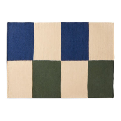 170 x 240 cm / Peach Green Check / Ethan Cook Flat Works Rug by HAY