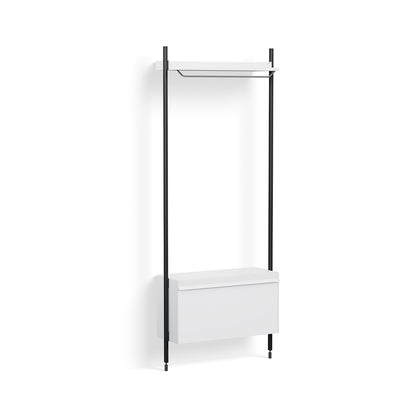 Pier System 1001 by HAY - Black Anodised Aluminium Uprights / PS White