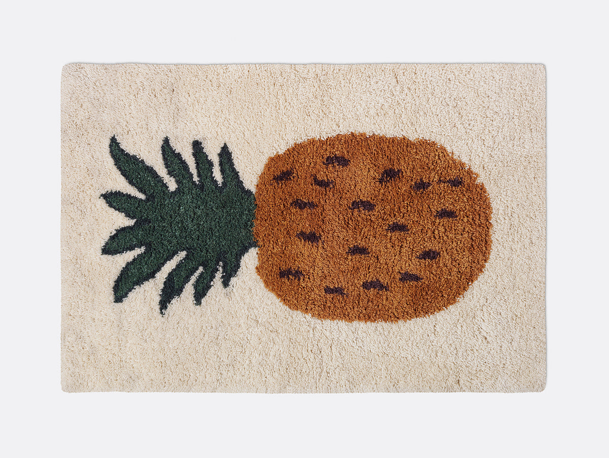 Pineapple Rug Wool Fruiticana Pineapple Rug by Ferm Living – Really Well Made