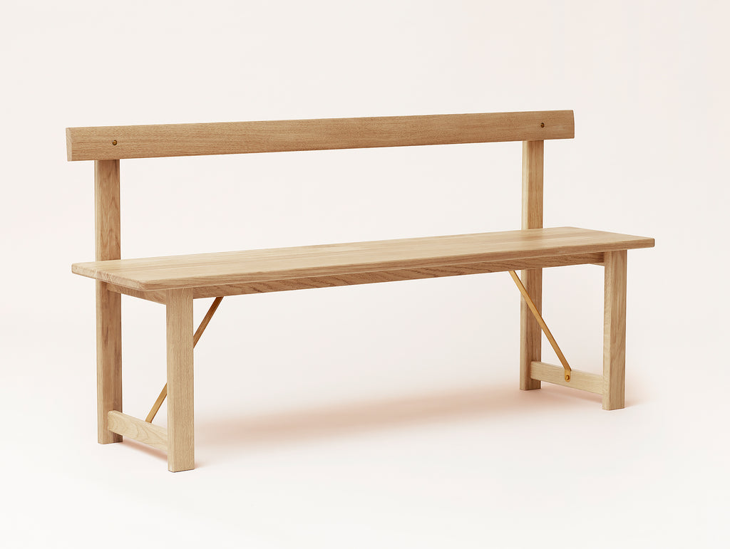 White deals oak bench