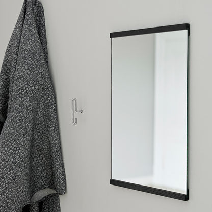 Rectangular Wall Mirror by Moebe - 30 x 40 cm in Black Painted Oak
