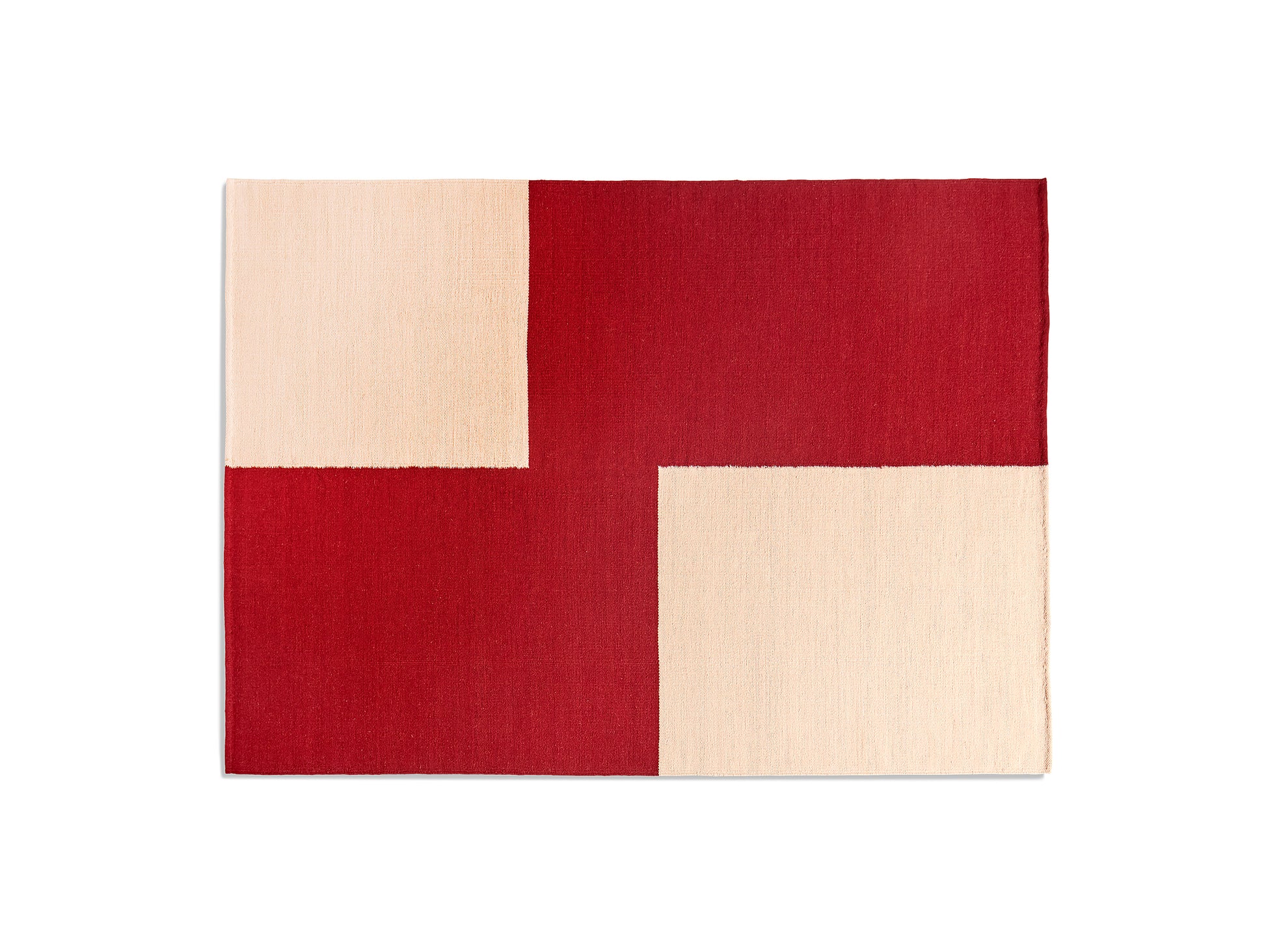 170 x 240 cm / Red Offset / Ethan Cook Flat Works Rug by HAY
