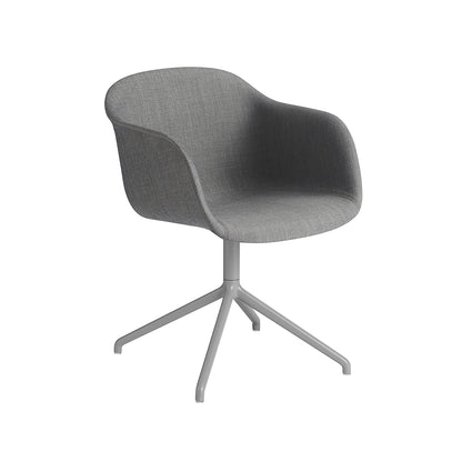 Remix 133 / Grey Fiber Armchair Upholstered with Swivel Base by Muuto