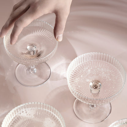 Ripple Champagne Saucers - Set of 2 by Ferm Living