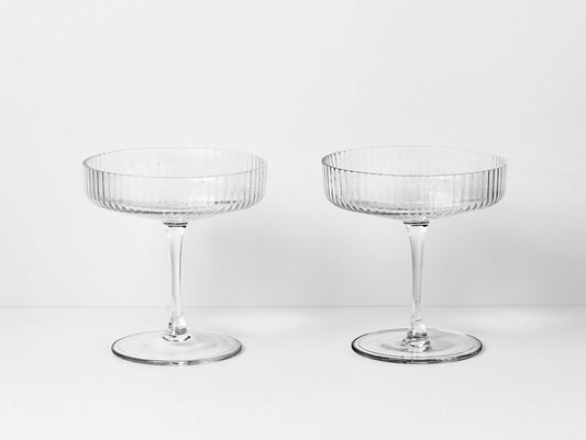Ripple Champagne Saucers - Set of 2 by Ferm Living