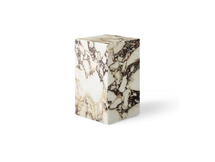Plinth Tall - Calacatta Viola Marble - Menu