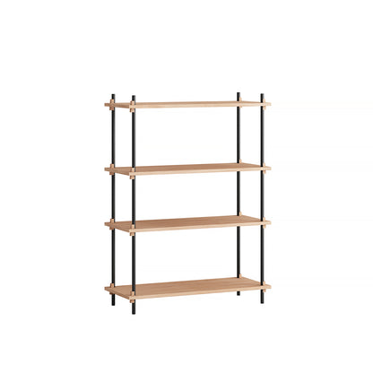 Moebe Shelving System - S.115.1.A Set in Black / Oiled Oak